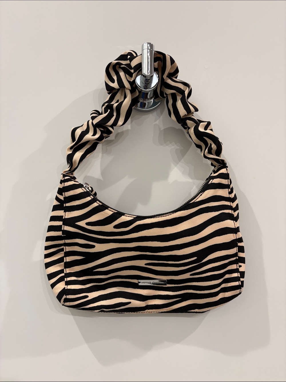 Loeffler Randall Aurora Scrunchie Shoulder Bag - Black & Cream